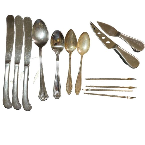 flatware mixed lot 13 Pc  Vintage And Modern - Picture 1 of 6